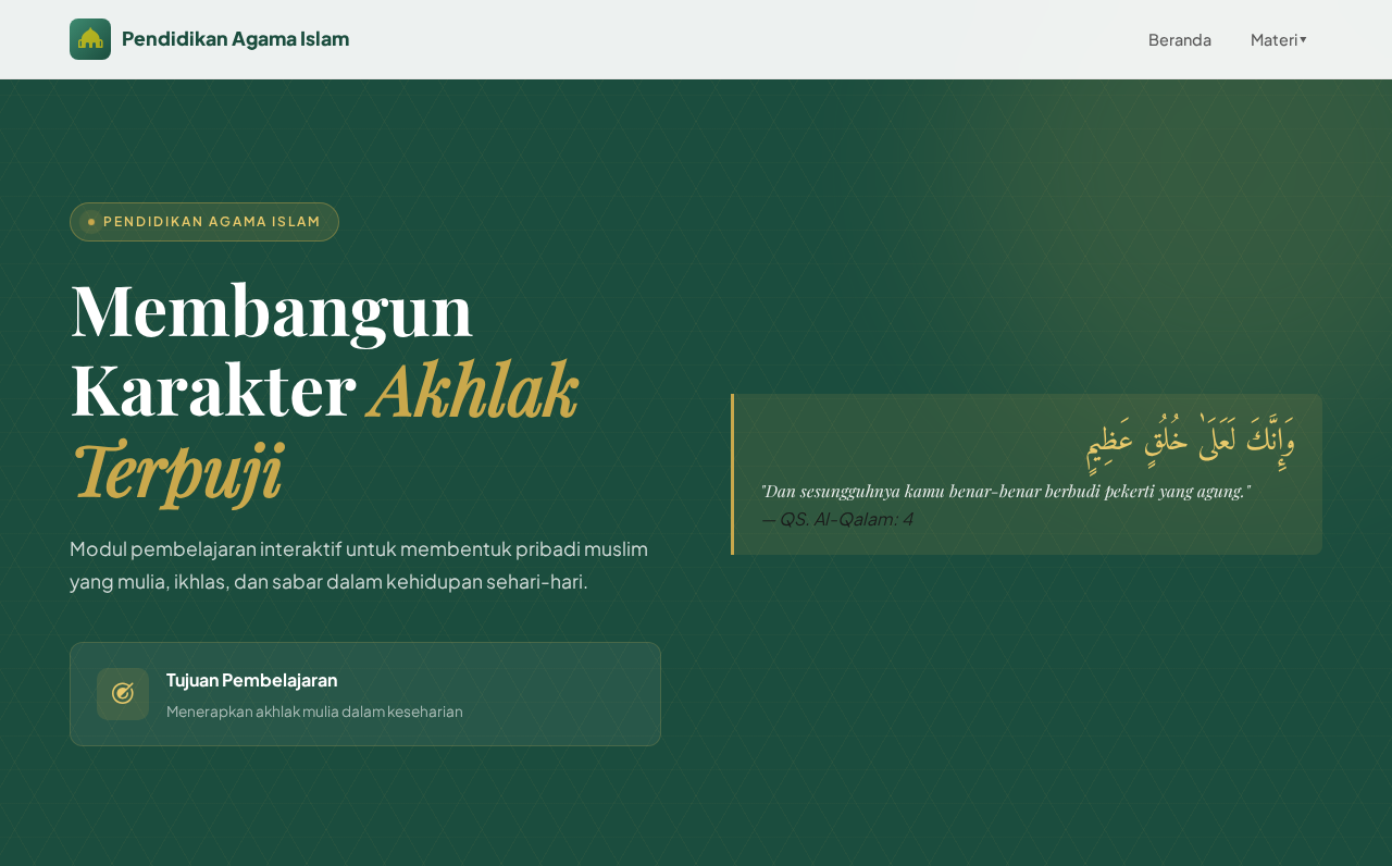 Akhlak Terpuji — Media PAI